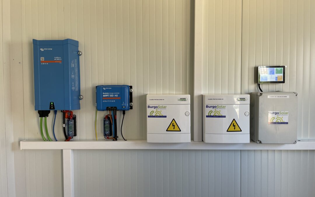 Instalación aislada de la red de 2 kW  y 5 kW de acumulación en paneles para huertas del Ayuntamiento de Vitoria